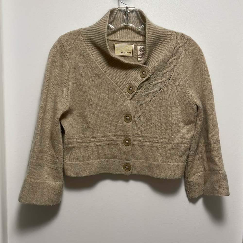 Cropped Button Up Sweater - image 3